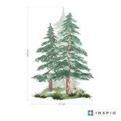 Inspio Samolepky na zeď dětské - Jehličnaté stromy
