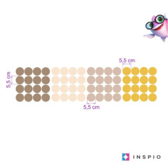 Inspio Kuličky v krémových odstínech do pokoje - samolepky na zeď