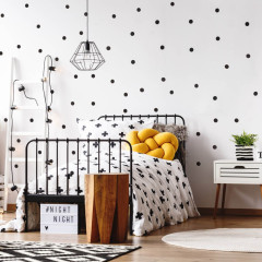 Inspio Černé tečky na zeď - Tečkovaná stěna