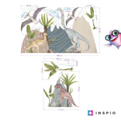 Inspio Samolepky do dětského pokoje - Dinosauří svět