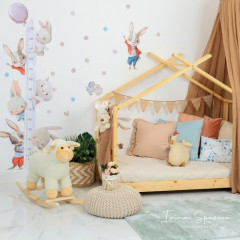 Inspio Dětský metr na zeď - Akvarelová zvířátka