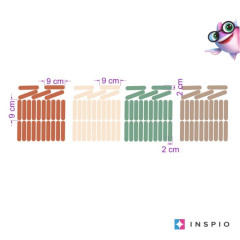 Inspio Konfety v zemitých barvách - samolepky na zeď do dětského pokoje