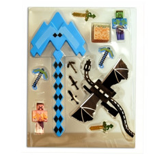 Toybit Kolekce figurek Minecraft Diamantový meč s doplňky 12ks
