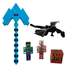 Toybit Kolekce figurek Minecraft Diamantový meč s doplňky 12ks