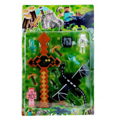 Toybit Kolekce figurek Minecraft Meč a Ender dragon s doplňky 12ks