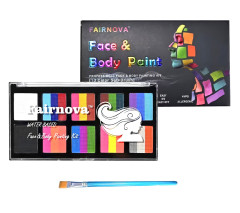 FunCo Dětská sada trojitých barev na obličej se štětcem 12ks