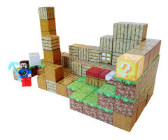 Toybit Magnetická stavebnice Minecraft Domeček s postavičkou 101ks
