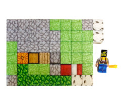 Toybit Magnetická stavebnice Minecraft Úkryt s postelí, pecí a truhlou 51ks