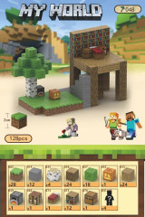 Toybit Magnetická stavebnice Minecraft Knihovna a magický strom 132ks