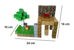 Toybit Magnetická stavebnice Minecraft Knihovna a magický strom 132ks