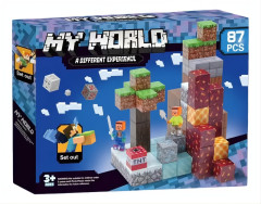 Toybit Magnetická stavebnice Minecraft Diamond Lava TNT 87ks