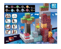 Toybit Magnetická stavebnice Minecraft Diamond Lava TNT 87ks