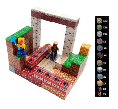 Toybit Magnetická stavebnice Minecraft TNT world 100ks