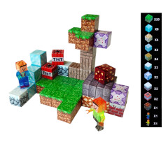 Toybit Magnetická stavebnice Minecraft Diamond world 50ks
