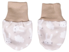 Kaarsgaren Rukavičky bavlna 0 až 3 měsíce zajíc béžový