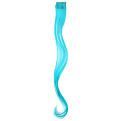 FunCo Vlnitý příčesek modrý se sponkou 35cm Blue curly extension 3ks