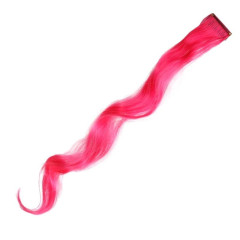 FunCo Vlnitý příčesek růžový se sponkou 35cm Pink curly extension 3ks