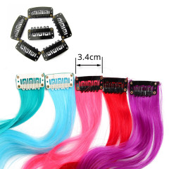 FunCo Vlnitý příčesek růžový se sponkou 35cm Pink curly extension 3ks