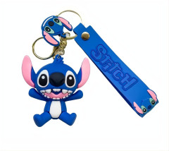Bagito Dětská klíčenka Lilo a Stitch modrý s poutkem a karabinou