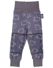 Kaarsgaren Dětské bavlněné kalhoty s protiskluzem – Ovečka, šedé (vel. 80)