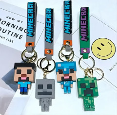 Bagito Dětská klíčenka Minecraft Steve s poutkem a karabinou