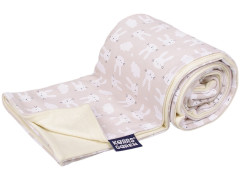 Kaarsgaren Dětská deka bavlna / merino – béžoví zajíčci