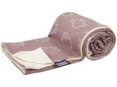 Kaarsgaren Dětská deka bavlna / merino – hnědé ovečky