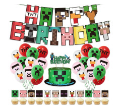 FunCo Velká narozeninová sada Minecraft Pixel 49ks