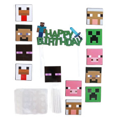 FunCo Velká narozeninová sada Minecraft Pixel 49ks