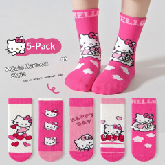 Snugs Dětské ponožky Hello Kitty PINK 2-5 let 5 párů