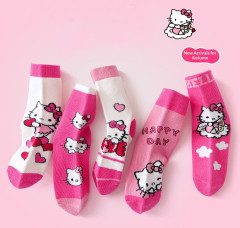 Snugs Dětské ponožky Hello Kitty PINK 2-5 let 5 párů