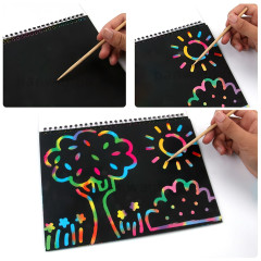 Kolorits Vyškrabávací blok Scratch art 10 listů C5