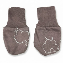 Kaarsgaren Kojenecké rukavičky bavlněné 3–6 měsíců ovečka hnědá