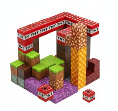 Toybit Magnetická stavebnice Minecraft TNT Amethyst Lava building expresion 120ks