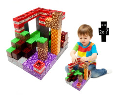 Toybit Magnetická stavebnice Minecraft TNT Amethyst Lava building expresion 120ks