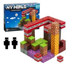 Toybit Magnetická stavebnice Minecraft TNT Amethyst Lava building expresion 120ks