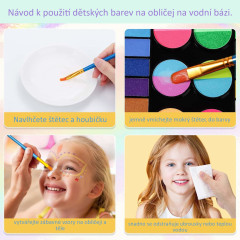 FunCo Maxi sada barev na tělo a obličej s doplňky Glamour 98ks