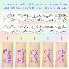 FunCo Maxi sada barev na tělo a obličej s doplňky Glamour 98ks
