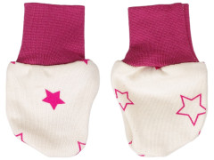 Kaarsgaren Rukavičky bio-bavlna 0 až 3 měsíce hvězdy fuchsia