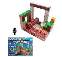 Toybit Magnetická stavebnice Minecraft TNT world 100ks