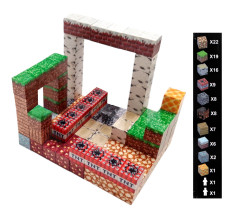 Toybit Magnetická stavebnice Minecraft TNT world 100ks