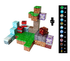Toybit Magnetická stavebnice Minecraft Diamond world 50ks