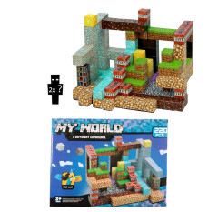 Toybit Velká magnetická stavebnice Minecraft Iron Diamond Gold TNT 220ks