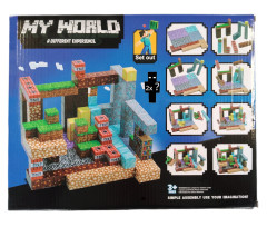 Toybit Velká magnetická stavebnice Minecraft Iron Diamond Gold TNT 220ks