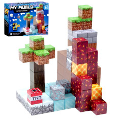 Toybit Magnetická stavebnice Minecraft Diamond Lava TNT 87ks