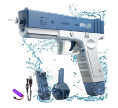 Toybit Automatická vodní pistole Glock se zásobníky modrá