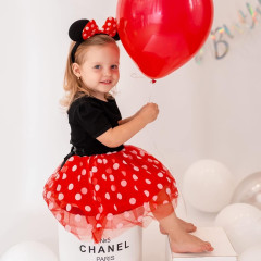 Toybit Dětský kostýmek Myška Minnie s motýlkem 3v1
