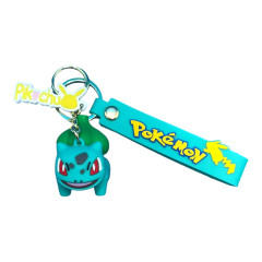 Bagito Dětská klíčenka Pokémon Bulbasaur s poutkem a karabinou