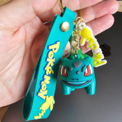Bagito Dětská klíčenka Pokémon Bulbasaur s poutkem a karabinou