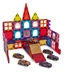 Toybit Magnetická 3D stavebnice Cars 66ks s autíčkama